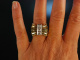 Eleganz der 1950er! Gro&szlig;er Vintage Ring Gold 585 Diamanten