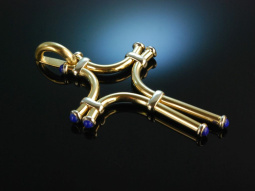Exquisite vintage! Large Modern Cross Pendant Gold 750...
