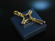 Exquisite vintage! Large Modern Cross Pendant Gold 750 Lapis Lazuli Cabochons