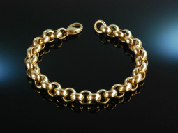 Gold Glamour! Massives Armband Gold 333 Erbsmuster Bracelet Vintage