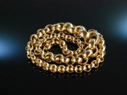 Gold Glamour! Fantastische Massive Erbskette Collier Verlauf Gold 585 Vintage