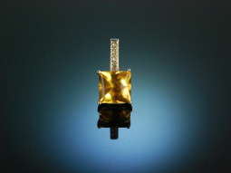 Delicate citrine! Fine Pendant White Gold 585 Citrine...