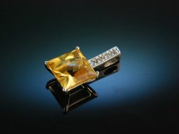 Delicate citrine! Fine Pendant White Gold 585 Citrine...