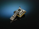 Delicate citrine! Fine Pendant White Gold 585 Citrine Diamonds