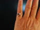 Um 1890! Historischer Verlobungs Ring Rotgold 333 Ceylonsaphir Naturperle