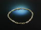 Schlichte Eleganz! Zartes Glieder Armband Gelb Gold 585 Vintage