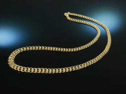 Um 1960! Sch&ouml;ne Collier Kette Garibaldi Muster Gold 585