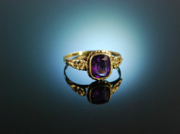 M&uuml;nchen um 1900! H&uuml;bscher zarter Ring Gold 585 Amethyst