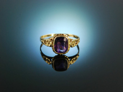 M&uuml;nchen um 1900! H&uuml;bscher zarter Ring Gold 585 Amethyst