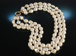 Classy Pearls! Traumhaftes Collier barocke Zuchtperlen...