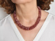 Beautiful Cherry Quartz! Imposantes Collier Sterlingsilber 925 vergoldet