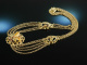 Goldene Grandeln zur Tracht! Vintage Trachten Collier um 1950 Gold 585