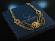 Goldene Grandeln zur Tracht! Vintage Trachten Collier um 1950 Gold 585