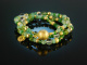 Variations of Green! Delicate necklace silver 925 gold plated Jade Agate Prasiolith Peridot
