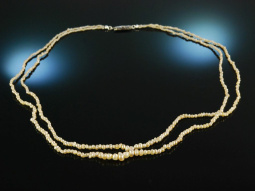 Eleganz um 1900! Feine Kette 2reihig Collier Natur Perlen...