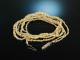 Eleganz um 1900! Feine Kette 2reihig Collier Natur Perlen Gold 585