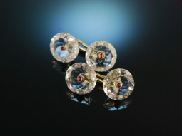 Crystal Cufflinks! Manschettenkn&ouml;pfe Bergkristall...