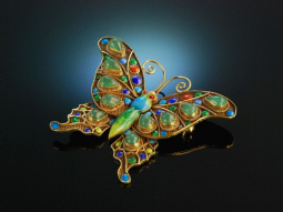 Beautiful Butterfly! Vintage Brosche Schmetterling Silber...