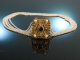 &Ouml;sterreich um 1980! Vintage Kropfkette Silber 835 teilvergoldet Granat Perlen