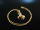 My Unicorn! S&uuml;&szlig;er Einhorn Anh&auml;nger mit Kette Silber 925 vergoldet