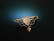 Signs of love! Antique Heart Brooch Gold Doubl&eacute; Opal around 1890