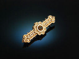 Victorian Brooch! Florale Brosche Gold Doubl&eacute;...