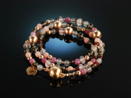 Warm Brown Ros&eacute;! Fancy Armband Collier Silber 925...