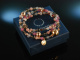 Warm Brown Ros&eacute;! Fancy Bracelet Necklace Silver 925 rose gold plated Pink Sapphire Smoky Quartz Garnet Rose Quartz