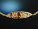 Vintage Colors! Feines Armband Gold 585 Topas Citrin Turmalin Saatperlen