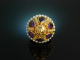 Um 1950! Fantastischer Anh&auml;nger Gold 750 Amethyste Saatperlen