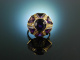 Violet Dream! Large Cocktail Ring Amethyst Seed Pearls Gold 585