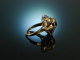 Violet Dream! Large Cocktail Ring Amethyst Seed Pearls Gold 585