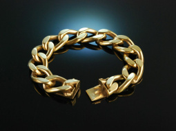 Around 1965! Heavy classic tank bracelet silver 835 gold...