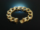 Around 1965! Heavy classic tank bracelet silver 835 gold plated