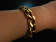 Around 1965! Heavy classic tank bracelet silver 835 gold plated