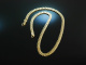 Around 1970! Classic massive vintage flat armour chain silver 925 gold plated