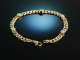 Around 1990! Beautiful classic tank bracelet yellow gold 585 Australian Opals