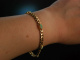 Around 1990! Beautiful classic tank bracelet yellow gold 585 Australian Opals