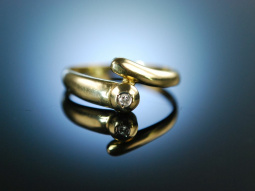 Modern Classic! Klassischer Diamant Ring Verlobungsring Brillant Gold 585