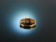 Dream Angel! Exquisiter Band Ring Gelb Gold 750 Engelshaut Koralle Brillanten