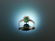 Emerald Green! Smaragd Verlobungs Ring Wei&szlig; Gold 750 Brillanten