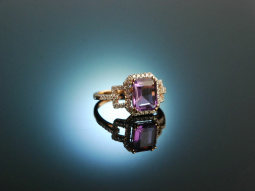 Violet Love Affaire! Wonderful amethyst diamond ring rose...