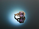Violet Love Affaire! Wundervoller Amethyst Diamant Ring Rotgold 750 Brillanten
