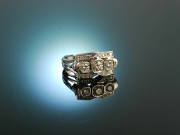 Vintage around 1970! Finest Brilliant Ring 0,9 ct White...