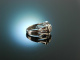 Vintage around 1970! Finest Brilliant Ring 0,9 ct White Gold 750