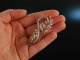 Vintage around 1970! Finest Brooch Diamonds Rubies White Gold 750