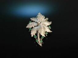 Vintage around 1965! Finest Brooch White Gold 750...