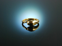 Traumhafter Schlangen Ring! Gelb Gold 750 Diamanten in Brillant Schliff