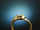 Traumhafter Schlangen Ring! Gelb Gold 750 Diamanten in Brillant Schliff