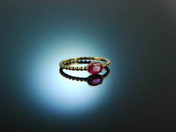 My Little Ruby Love! S&uuml;&szlig;er Verlobungs Freundschafts Ring Gelb Gold 750 Rubin